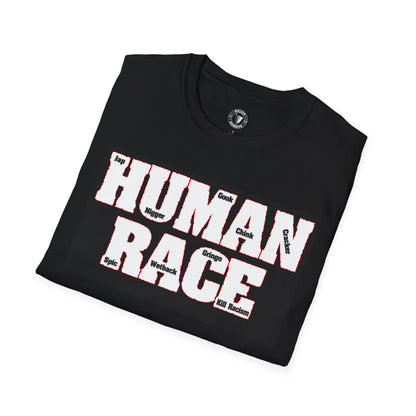 Human Race Unisex Softstyle T-Shirt, Casual Tee for Activism, Gifts for Humanity Lovers, Comfortable Statement Tee, Everyday Wear